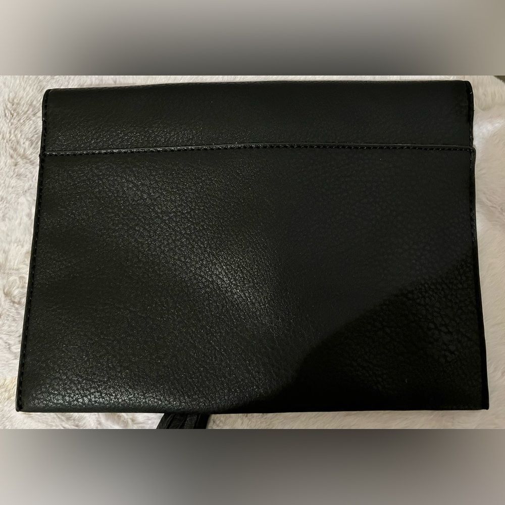 Big Buddha Envelope Tassel Clutch Black W Gold Hardware W Bonus Chain! - Picture 6 of 9